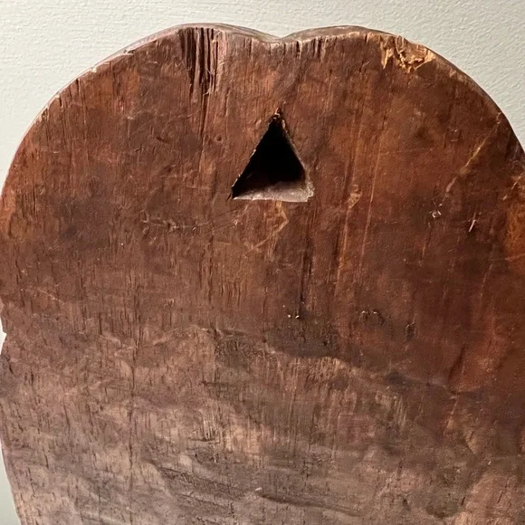 Vintage Hand Carved Wood Native American Indian Head Wall sculpture - Picture 7 of 12